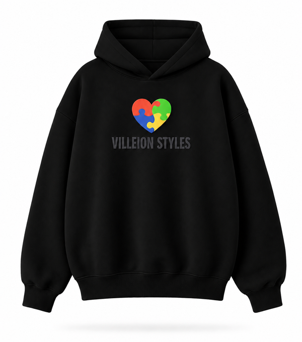 Autism Awareness Premium Hoodie — Midnight Black
