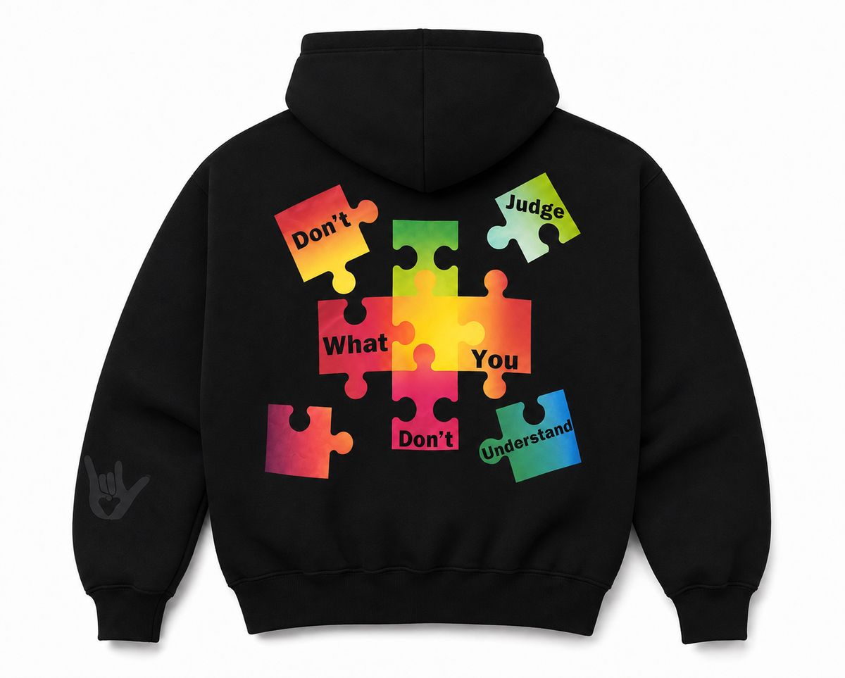 Kids Autism Awareness Premium Jacket — Midnight Black