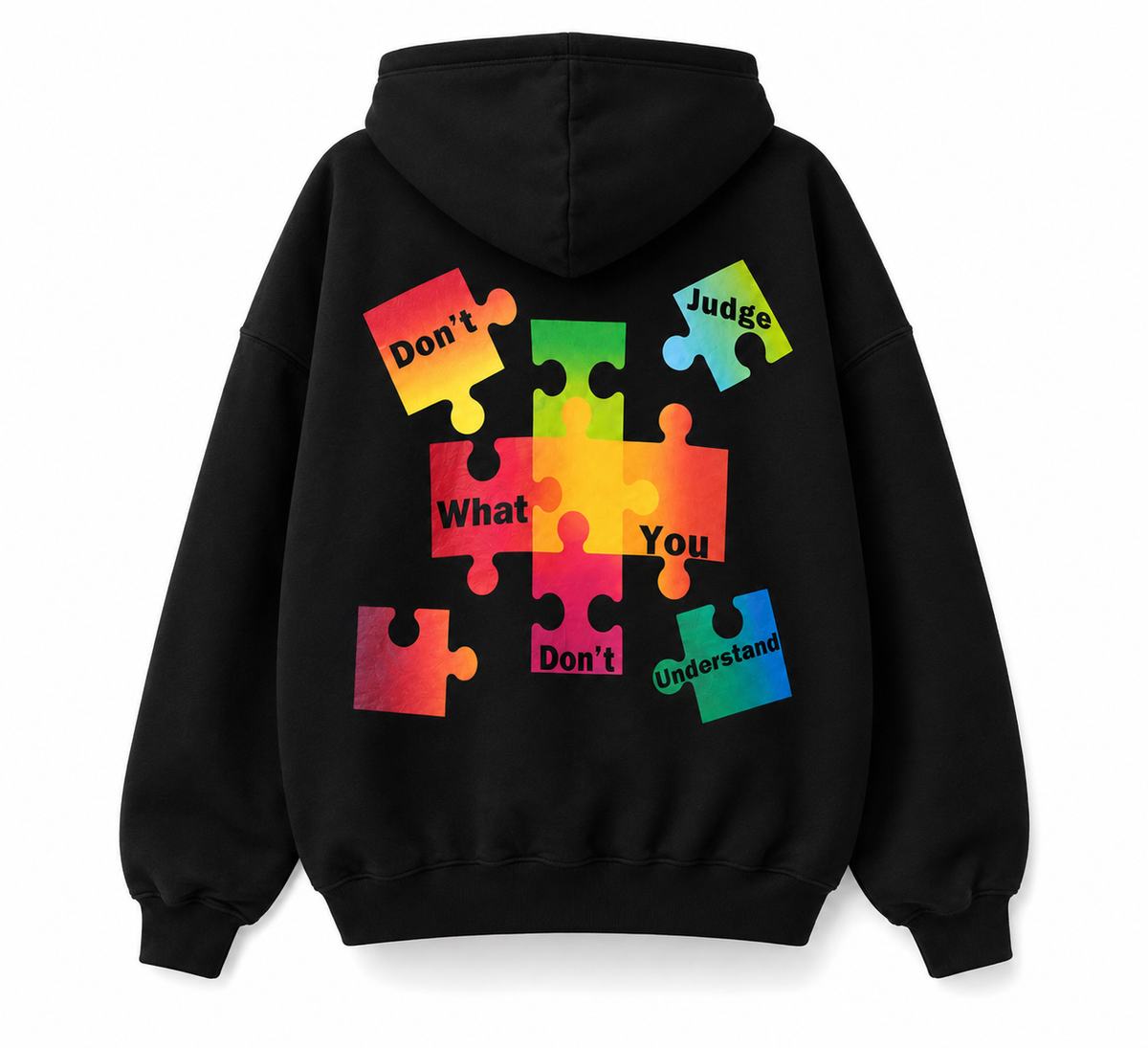 Autism Awareness Premium Hoodie — Midnight Black