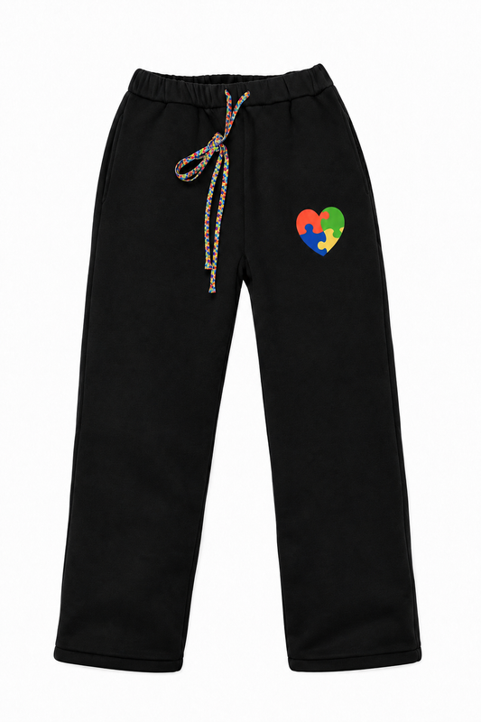 Kids Autism Awareness Premium Sweatpants — Midnight Black