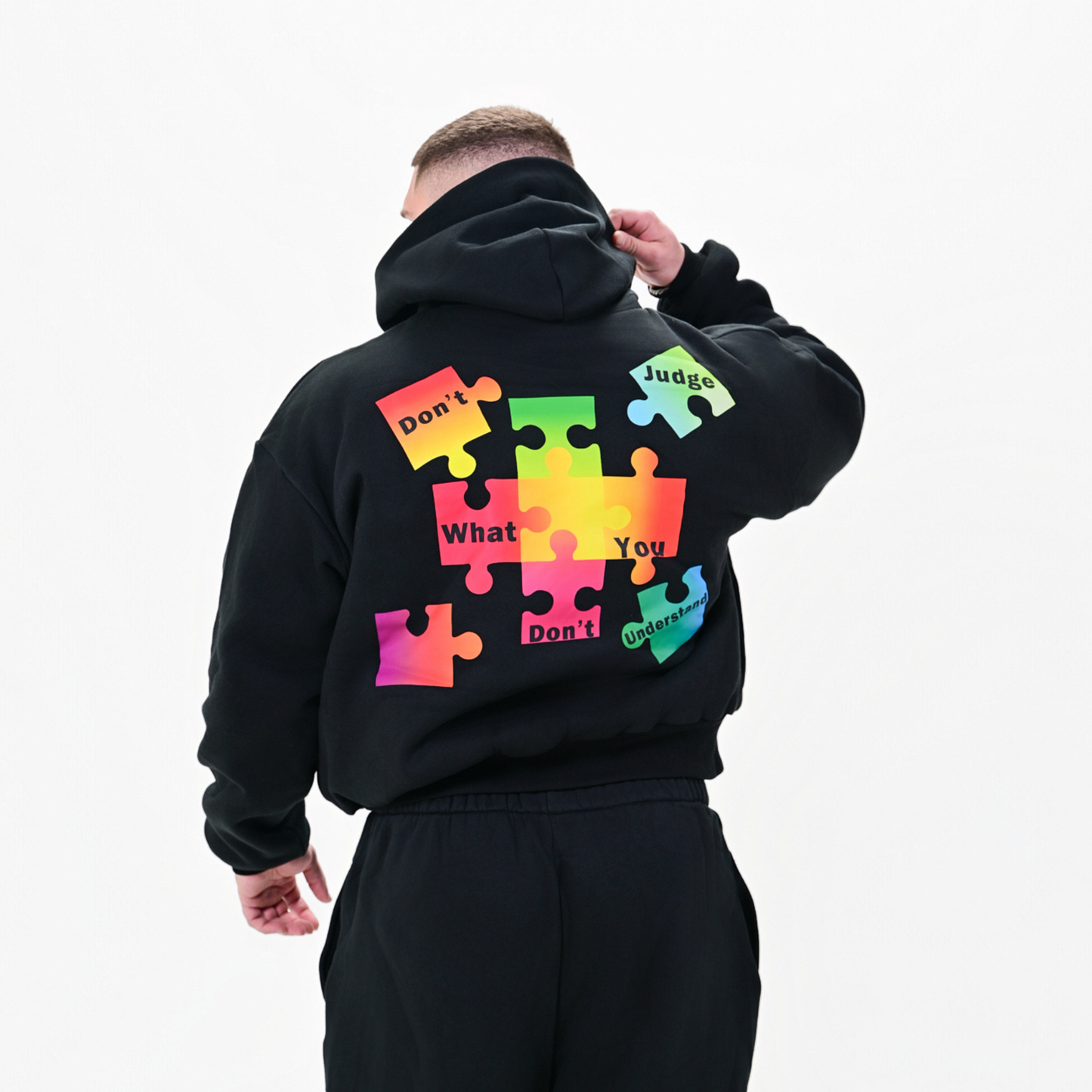 Autism Awareness Premium Hoodie — Midnight Black