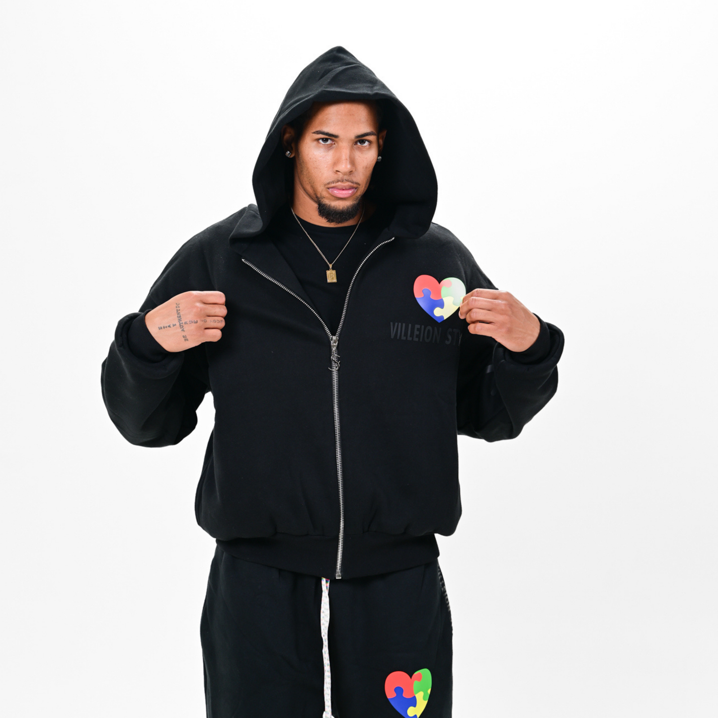 Autism Awareness Premium Jacket — Midnight Black