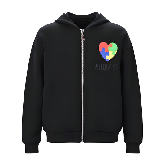 Autism Awareness Premium Jacket — Midnight Black