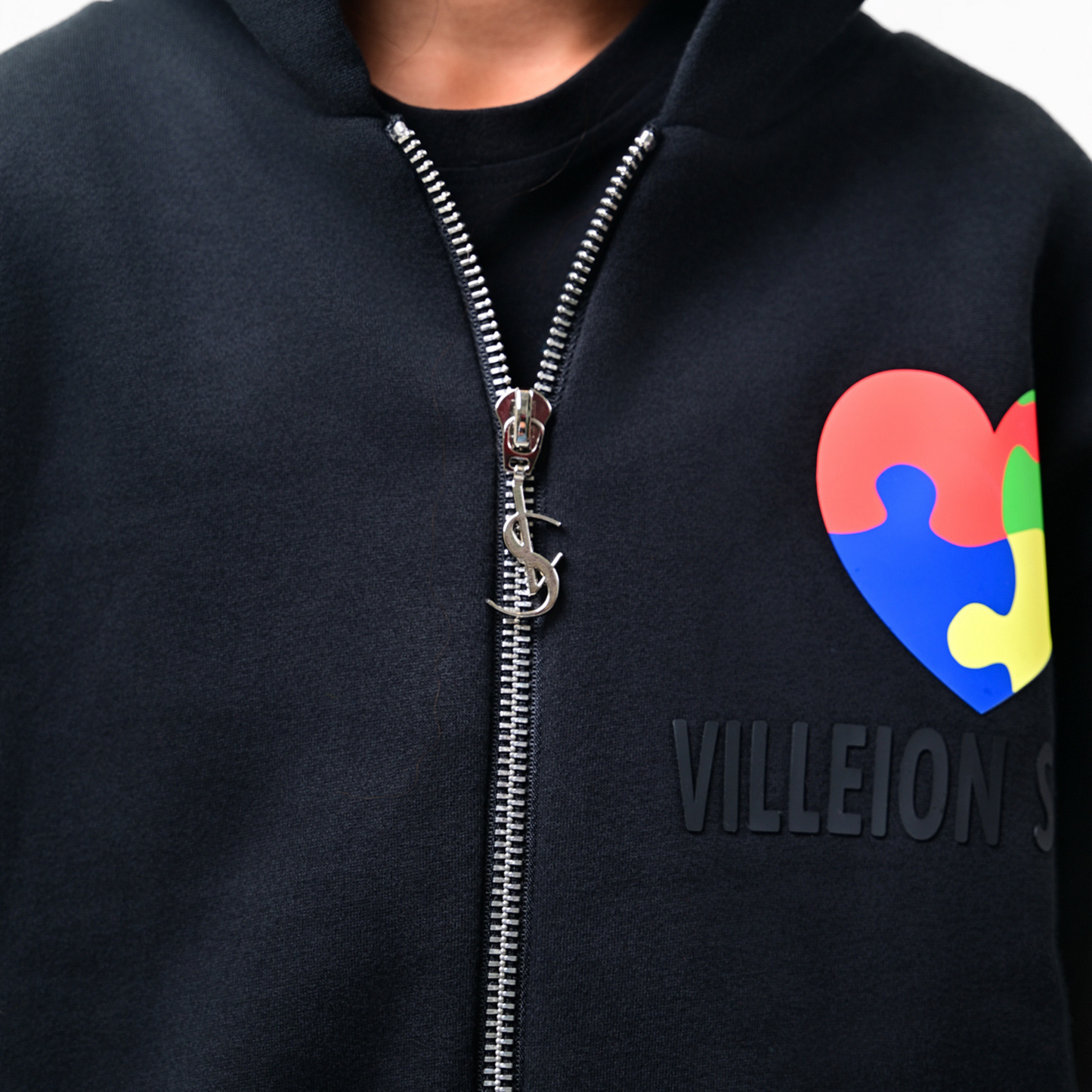 Kids Autism Awareness Premium Jacket — Midnight Black
