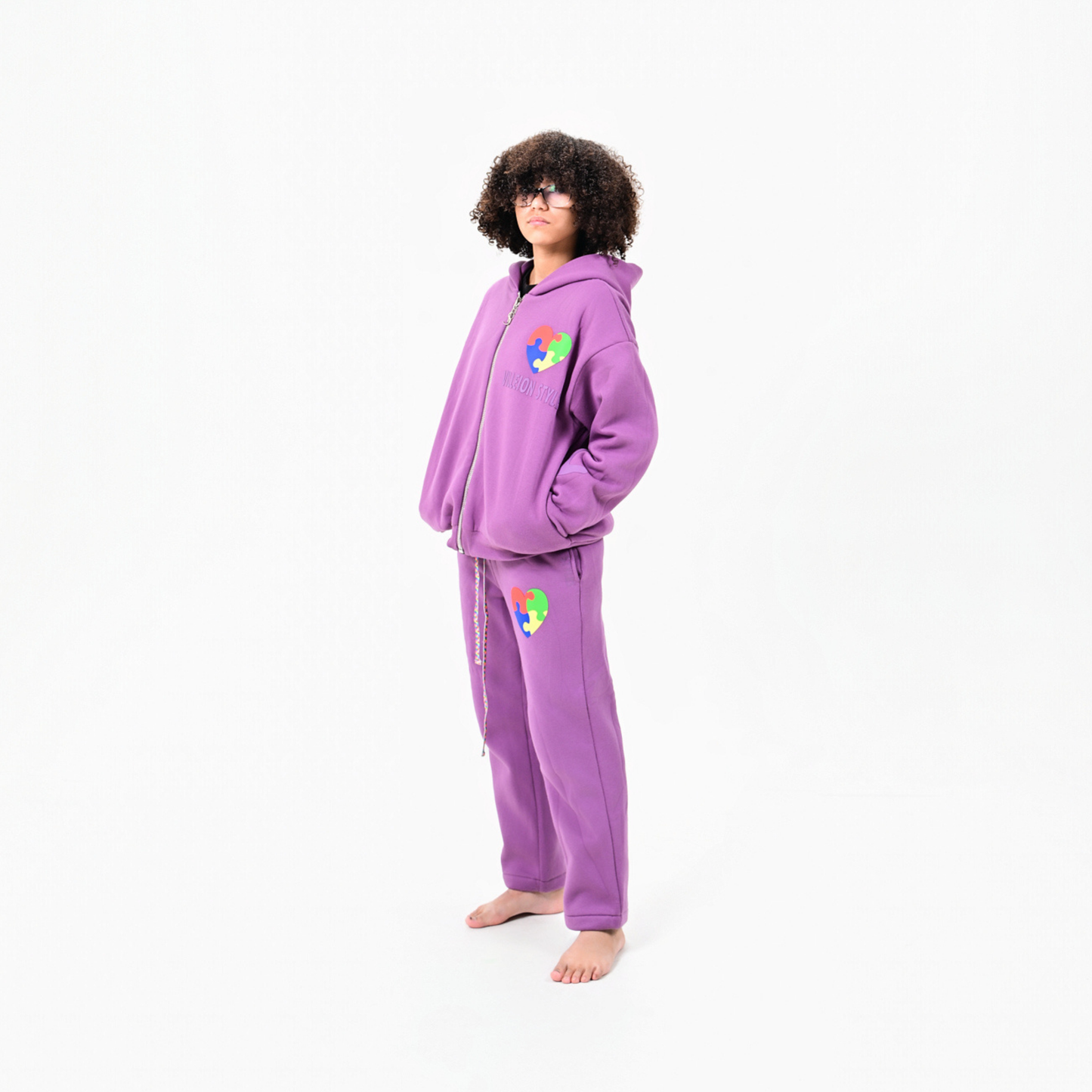 Kids Autism Awareness Premium Jacket — Royal Purple