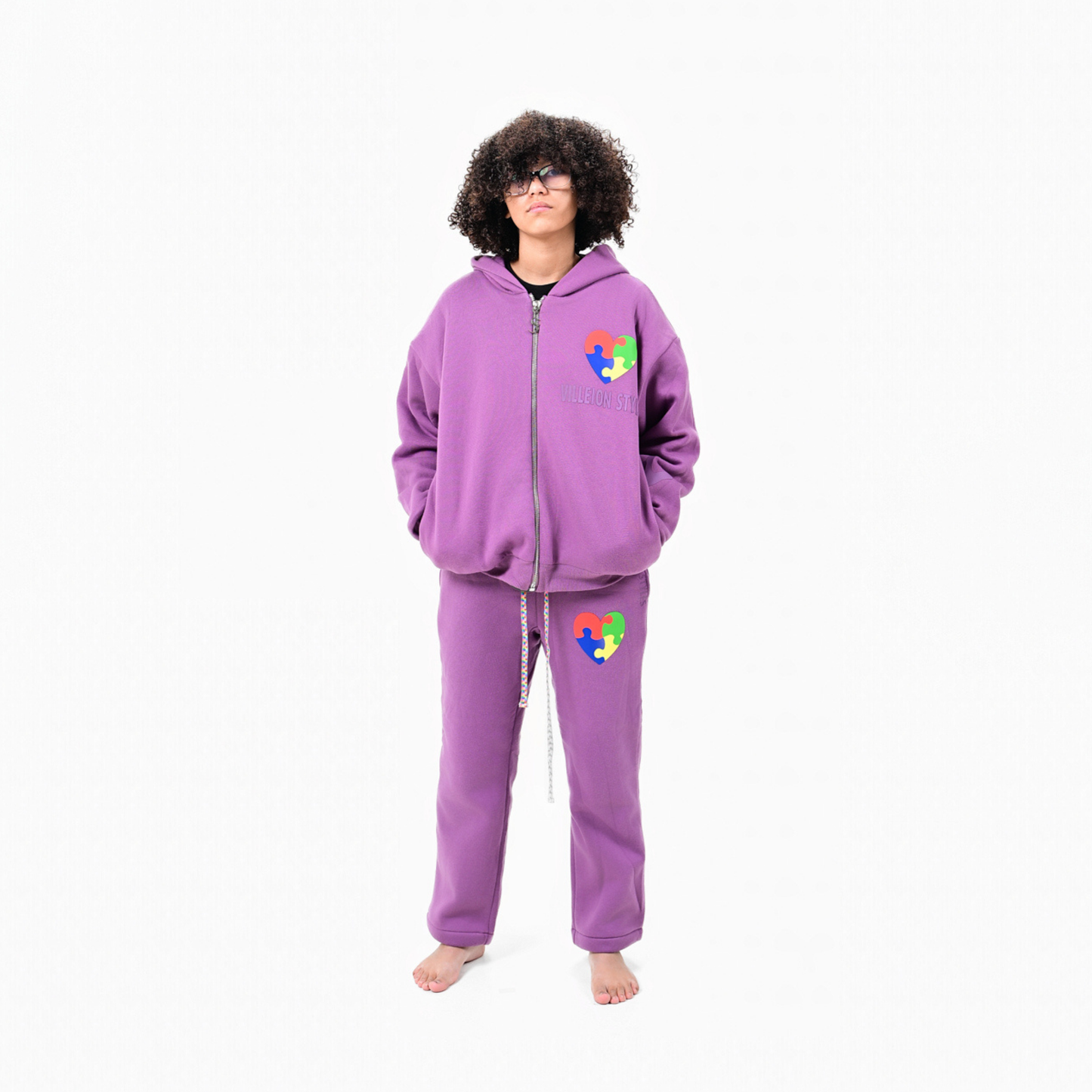 Kids Autism Awareness Premium Jacket — Royal Purple
